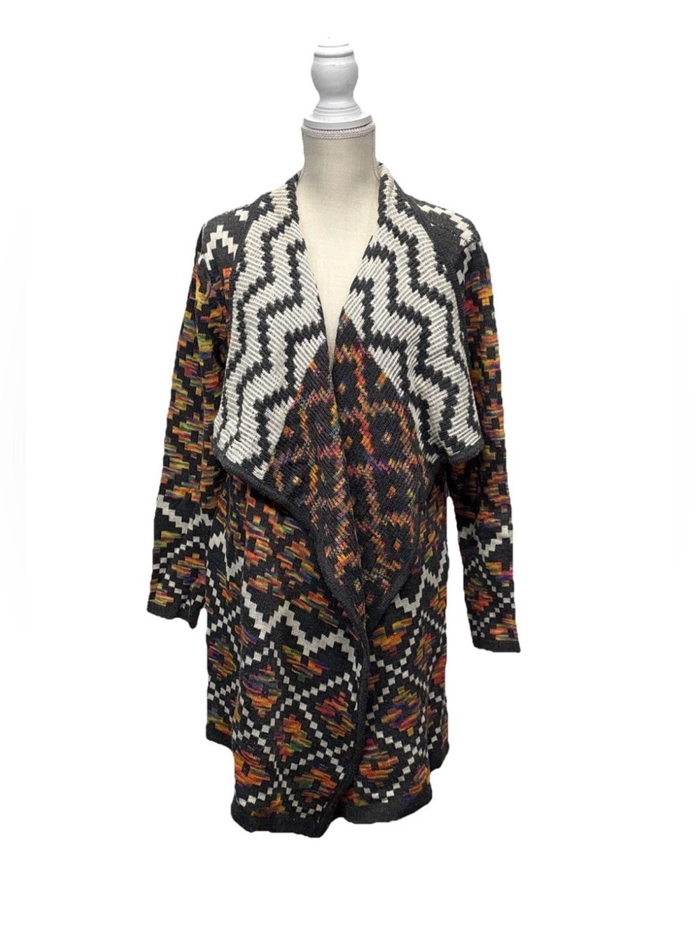 Absolutely Famous Sweater Long South Western Aztec Knit Sweater medium
